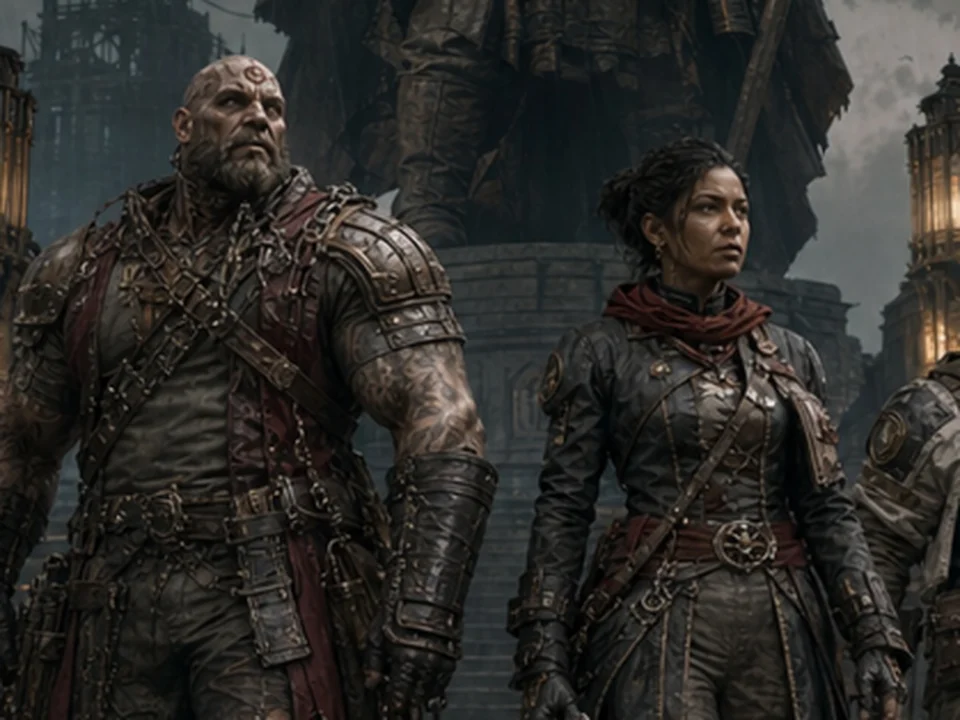 Rulebook illustration of the early Hunter Corps associated with Markus the Dreamer